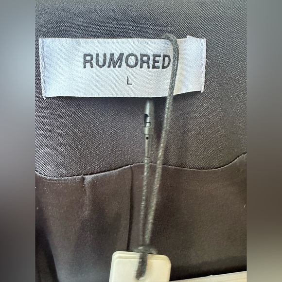 NWT - Rumored Long Sleeve Plunge Mini Dress - Size Large - Picture 4 of 4